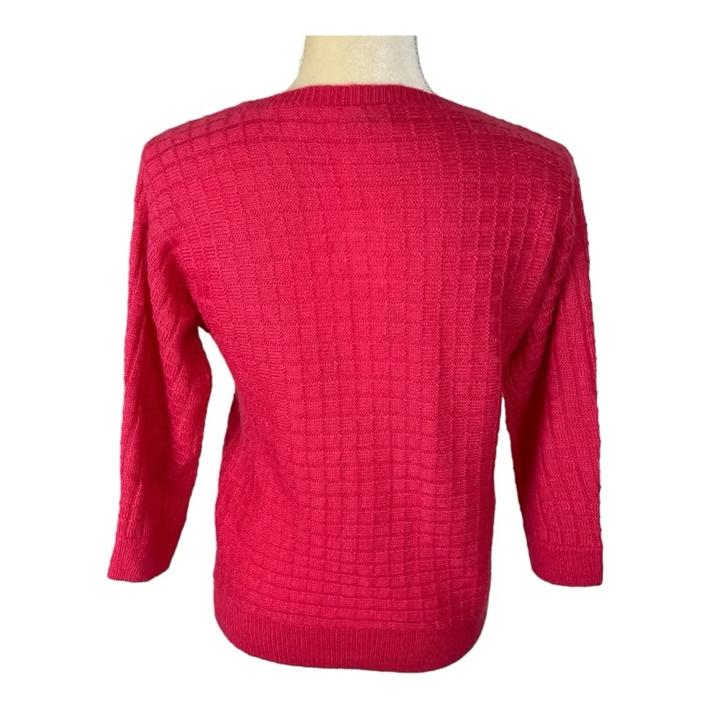 Ann Taylor Hot Pink Chunky‎ Knit Sweater Size Small Petite